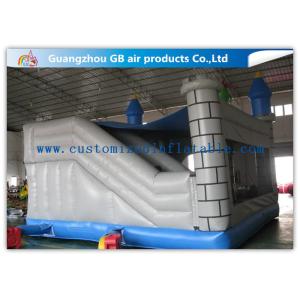 Outdoor Grey Inflatable Jumping Castles , Inflatable Dragon Combo Bouncy Castle