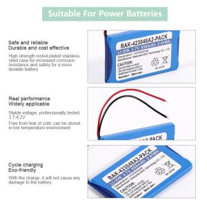 Electronic Devices Use 423048A2-Pack 3.7v 650mah Real Capacity Lithium Ion