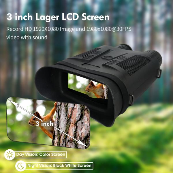 NV800SC 2K 850nm 854x480 3" LCD Head Mount Infrared Night Vision Binoculars For Camping
