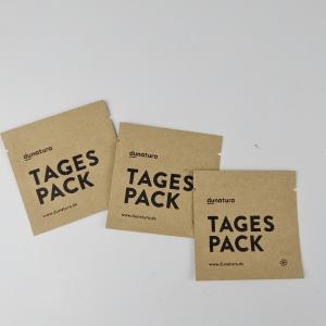 Custom Printing Biodegradable Kraft Paper Bag MOPP 3 Side Sealed Bags