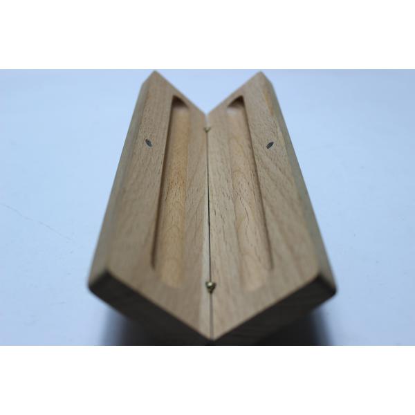 Unfinished Solid Wood Jewelry Box With Hinged Lid , Rectangle Rustic Wood Jewelry Box