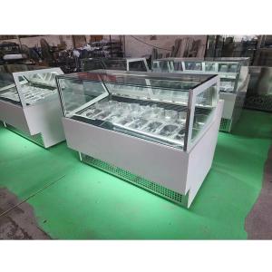 Frost Free Ice Cream Display Showcase With Fan Cooling System