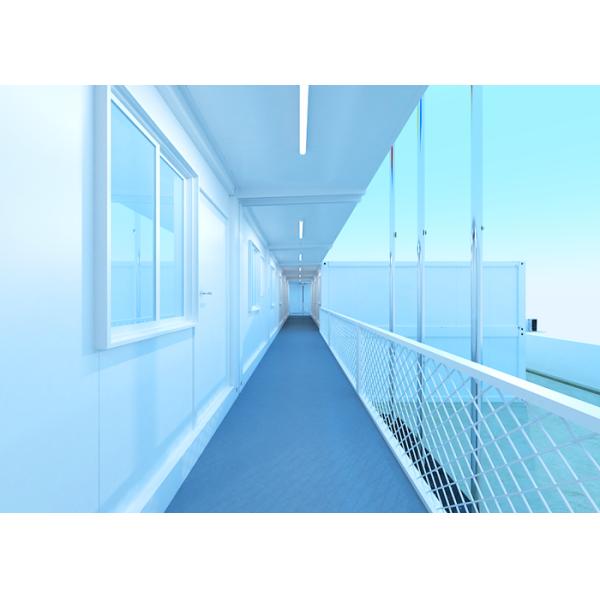 Gray And White Double Container House Aluminum Zinc Coated Steel Color Embossed Plate