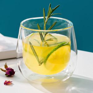 Buy cheap Double Wall 9oz Hand Blown Glass Tumbler 270ml Clear Insulated Coffee Cups from wholesalers