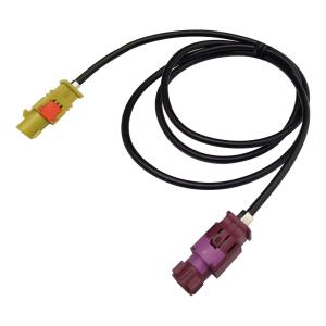 Automotive FAKRA HSD Cable Assembly 4 Pins D Code To K Code Connector