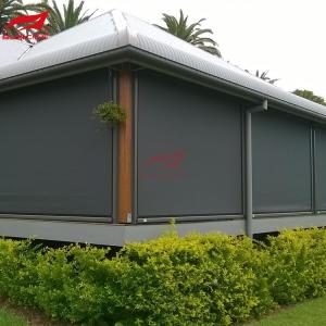Rainproof Outdoor Zip Track Blinds With Adjustable Openness Factor