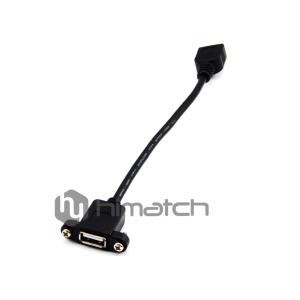 Durable High Speed USB 2.0 Cable / USB A Type Extension Cable With Panel Mount