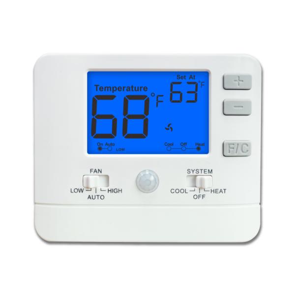 Quality Blue Backlight Electronic Room Thermostat for Precise Temperature Control 50/60Hz Power Supply Terminal Designations O/B for sale