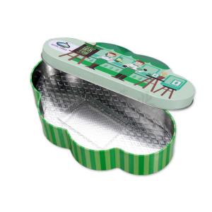 0.23mm Thickness Candy Tin Container,CYMK Printed Box With Plastic Insert
