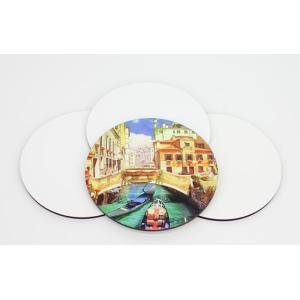 China Sublimation Blanks MDF Drink Coasters Wholesle with Cork Back- 4" Round