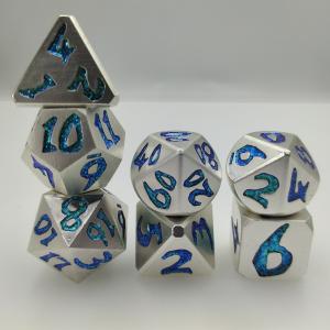 Made Dice Polyhedral Set Exquisite Carving Metal Dice Luxury Poker