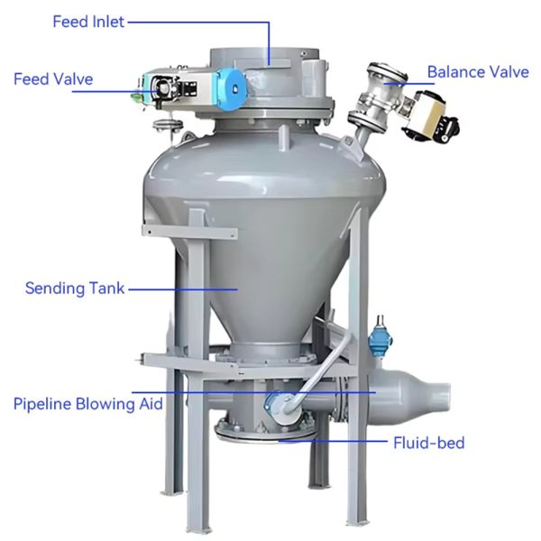 custom Industrial Powder Granule Storage Tank Pump Continuous Lifting Vacuum Pumping Pneumatic Feeder Conveyors Control System