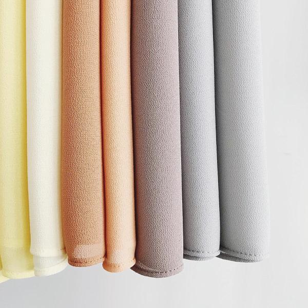 Malaysia Solid Pearl Chiffon Long Hijab Lightweight Single Color European American Summer Muslim Scarf Shawl Plain Headscarf