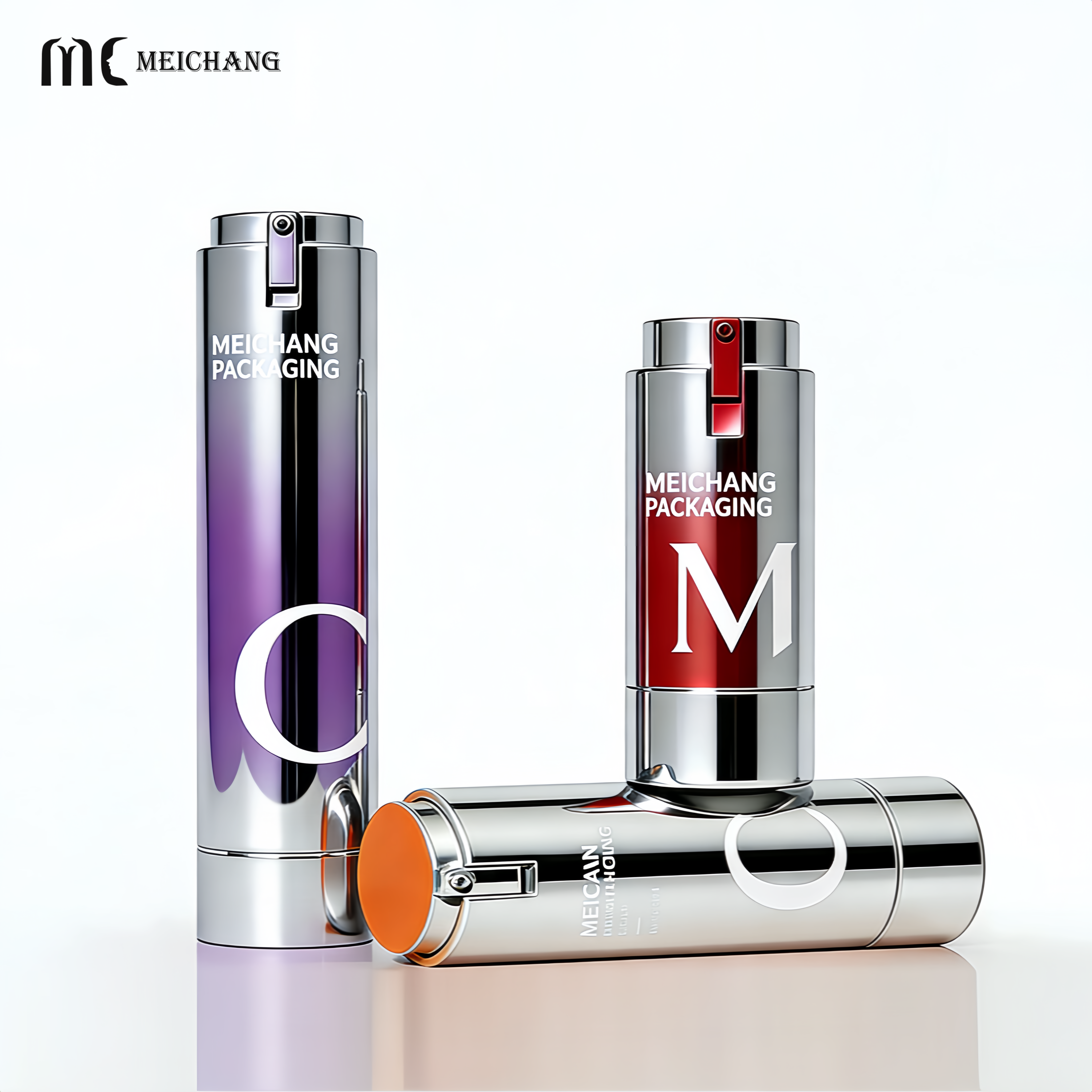 15ml 30ml 50ml Press-Type Refillable Airless Pump Bottle with Eco-Friendly Materials for Serums and Creams
