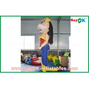 2m Height Inflatable Cartoon Characters Inflatable Bossy Cow With Built - In