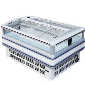 Wholesale Seafood 1000L Supermarket Island Freezer -20°C With Night Blind Hiding from china suppliers