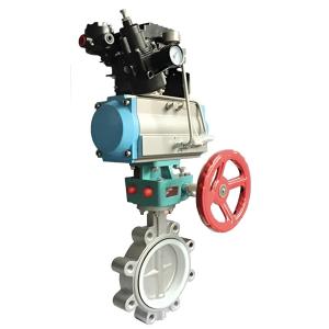 Wholesale Manual Actuation Pneumatic Lugge Butterfly Valve for Two way Flow in Heavy Duty Applications from china suppliers