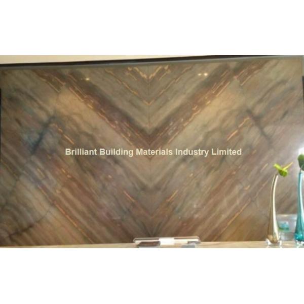 Quality Luxury Elegant Brown Quartzite Background Wall Tiles for sale