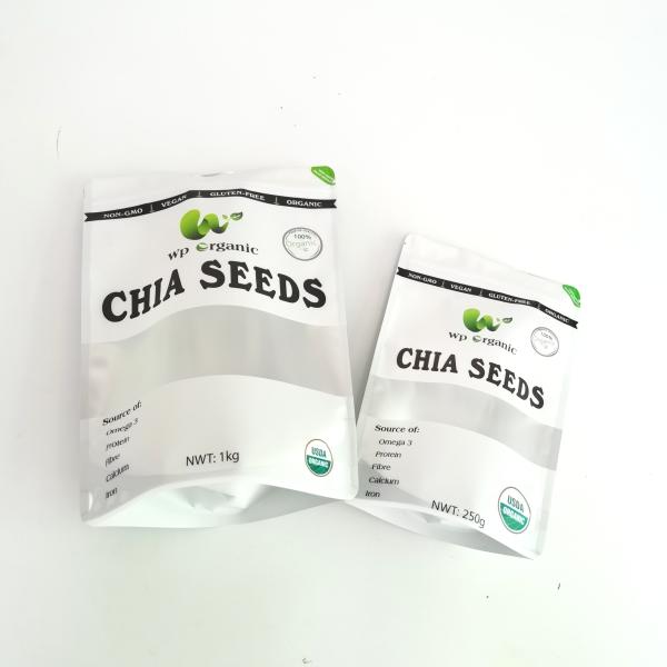 Digital Printing Chia Seeds Tea Packaging Bag Food Grade Resealable Tea Pouch