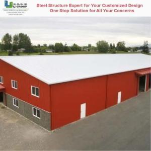 Q355 Prefabricated Steel Warehouse Building with Fireproof Design