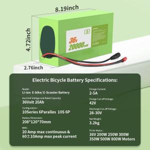 Full Capacity 36 Volt Lithium Ion Battery Pack 8AH 10AH 12AH 14AH