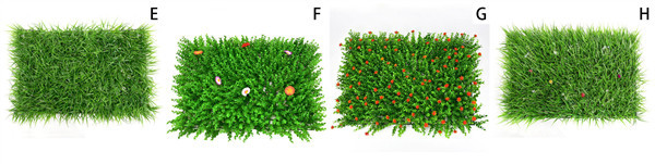 Artificial Flower Lawn Synthetic Vertical Garden Eco Friendly 1001D 1001E