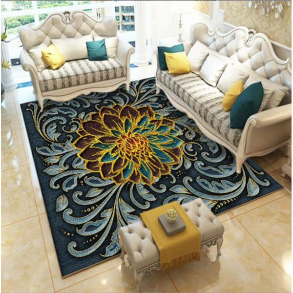 80*120cm Blending Crystal Velvet Living Room Floor Carpets Modern Simple European Style