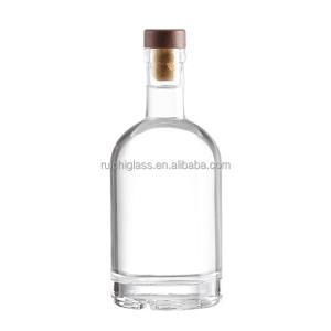 500ml 750ml Water Clear High Grade Vodka Bottles with Super Flint Glass and