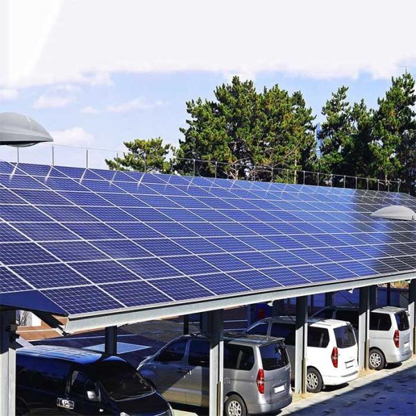 Quality Galvanized Anodized Solar PV Panel Car Parking Racks for sale