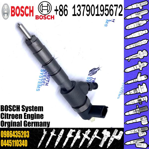 New 0445110340 Common Rail Fuel Injector 0 445 110 340 for Diesel Engine 0445110739 0986435203