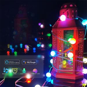 50 LED Leather Wire Waterproof String Lights Outdoor Bubble Bulb Lights