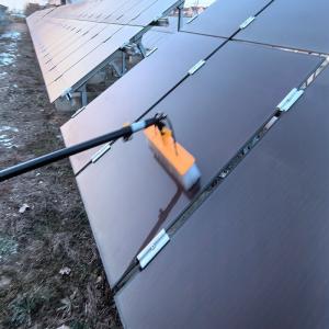 11.4 M Adjustable Carbon Fiber Water Fed Pole Manual Spray Brush for Solar