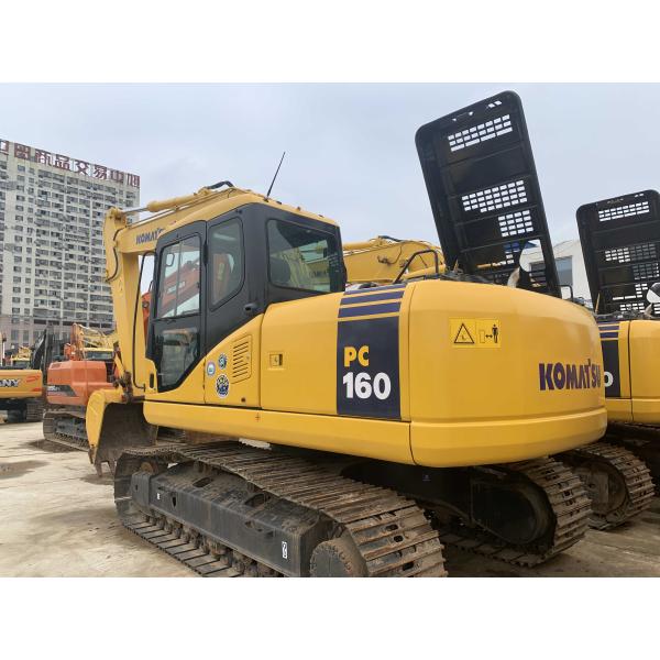 PC160-7 16 Ton Crawler Second Hand Komatsu Excavator 121HP
