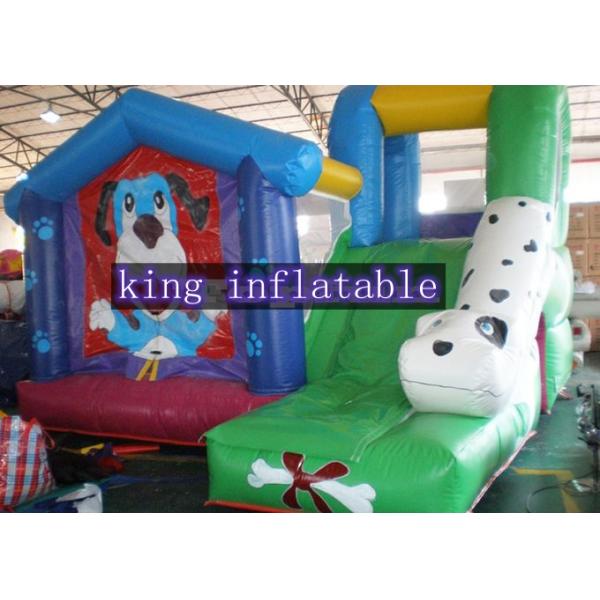 Amusement Park Commercial Bouncy Castles With Dalmatians Slides For Rental