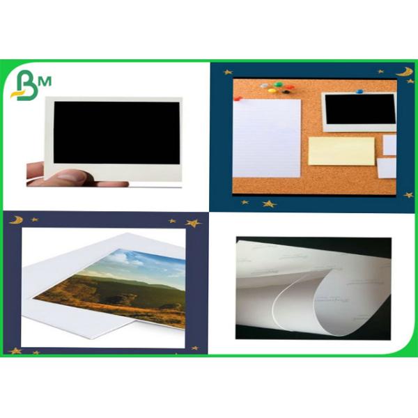 White High Glossy Art Paper / Wood Pulp Photo Paper Roll And Sheet
