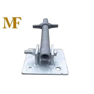 Galvanized Scaffolding Adjustable Screw Jack With Swivel Leveling Base Plate