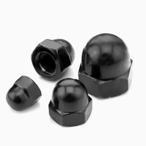 Metric Threaded M5 M6 B7 Carbon Steel Metal Hexagon Cap Nut with Black Oxide