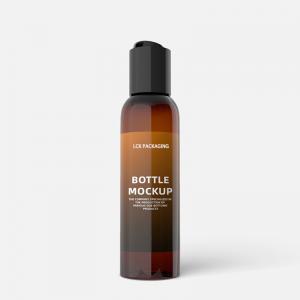 China Round 30ml Amber Essential Oil Bottle 100ml Skin Toner Bottle With Disc Top Cap on sale