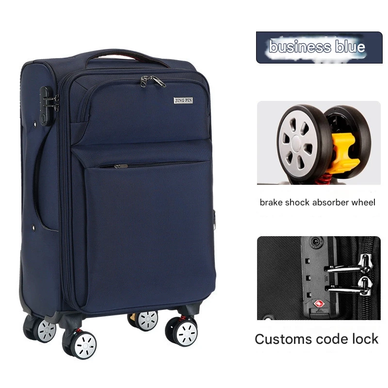 Waterproof and Scratch-Resistant Oxford Cloth Suitcase with Password Lock and