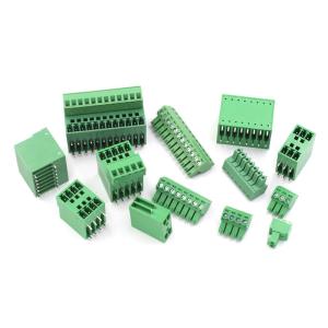 3.81mm Pitch Dual Row PCB Pluggable Screw Terminal Blocks Plug + Angle Pin