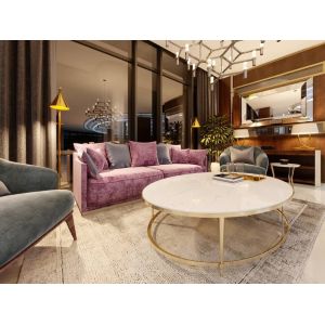 Wholesale Immerse yourself in modern elegance with our L-Shaped Velvet Fabric Upholstered Long Couch Modular Sectional Sofa, designed to transform your living from china suppliers