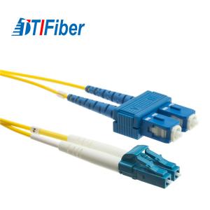 LC To SC Fiber Patch Cable Single Mode Duplex 3m 9.84ft 9/125um OS1 ROHS