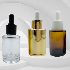 Amber 30ml Massage Oils Aromatherapy Glass Dropper Bottle With Pipette