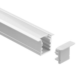 China Flame Retardant Wall Recessed LED Profile Aluminum 18*15mm Customized Length on sale