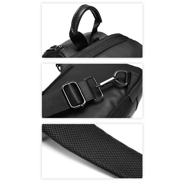 Customizable Cross Body Mens Sling Bag Multi Compartment Daily Used