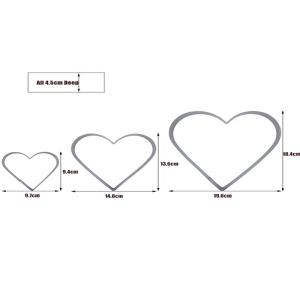 RK Bakeware China Foodservice NSF Heart Shape Cake Baking Mold , Stainless Steel