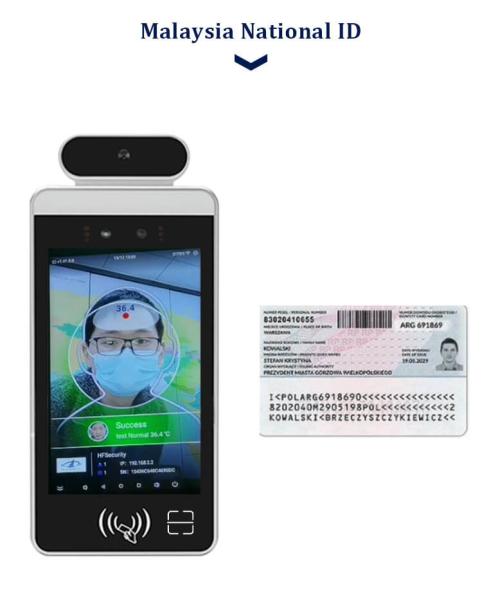 Quality HFSecurity RA08TPlus 8 Inch Touch Screen Android Multi Person Face Temperature Detection And Recognition Terminal for sale