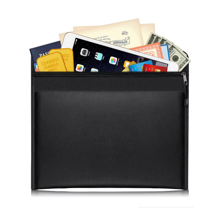 Quality Rectangle Safe Protective Fire Resistant Document Storage Bag for sale