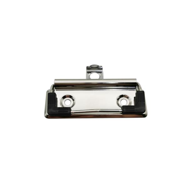 Quality Rectangular Clipboard Clips Metal Notepad Clips 70*30mm With Corner Guards And Ear Hangers for sale