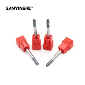 2 4 Flute Solid Carbide End Mills Ball Nose Tungsten Carbide Milling Cutter For